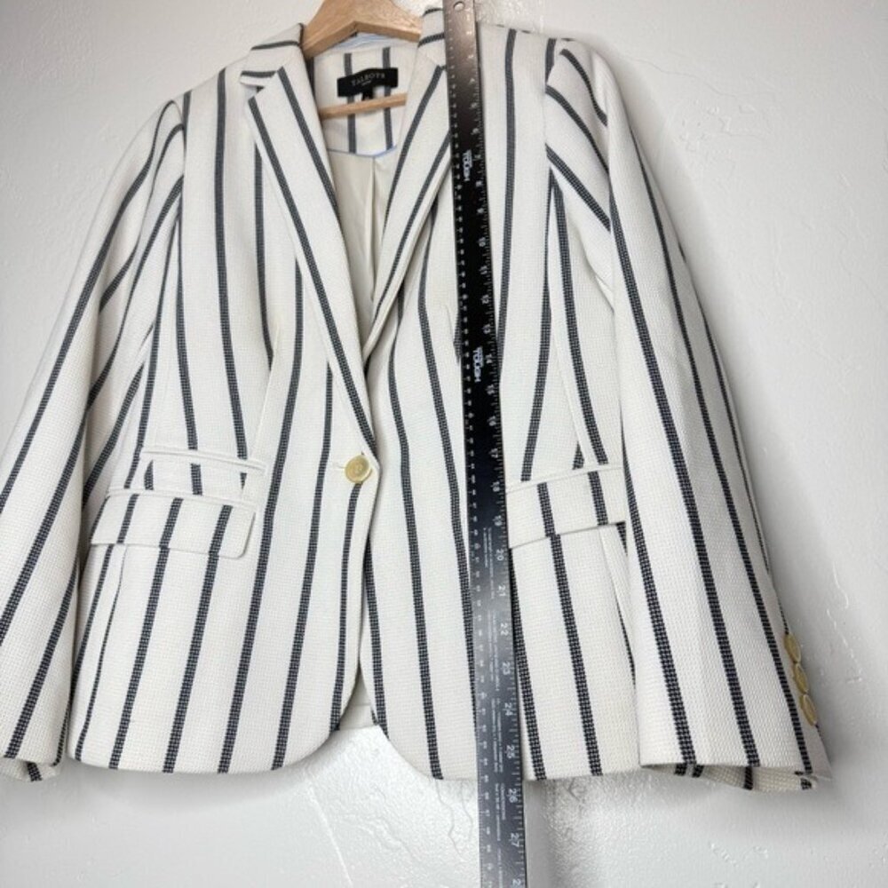 Talbots feminine breeze chic classic Vertical Lined Single Button pockets 10P - Picture 8 of 13